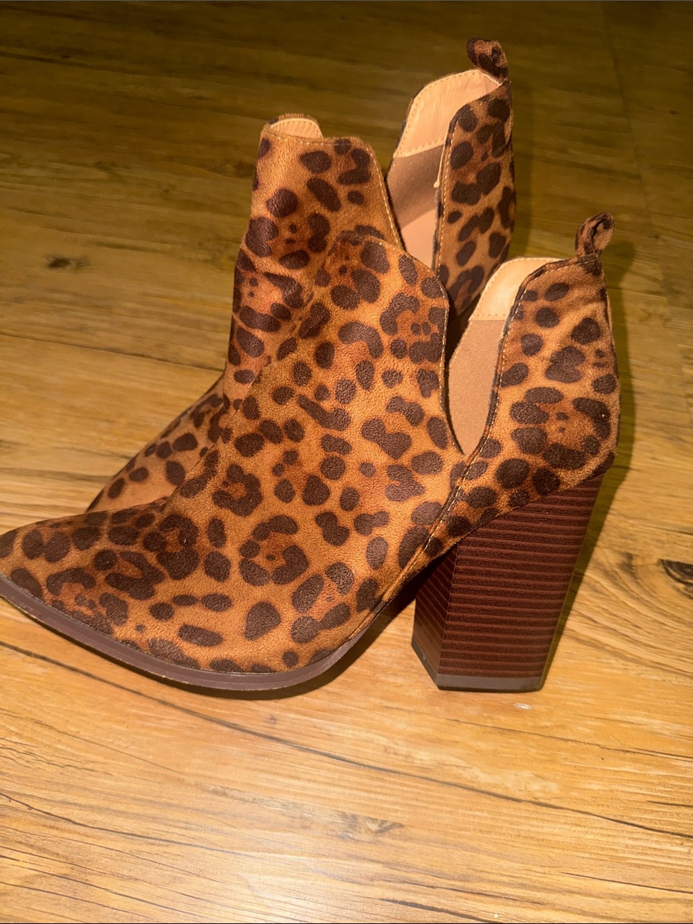 Leopard Print Ankle Booties